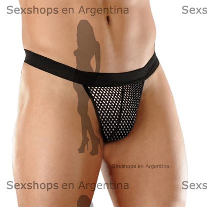 Tanga Negra de Elástico Ancho y Diseño Moderno